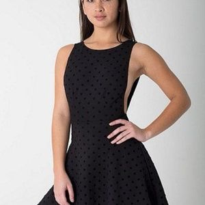 American Apparel Black Mini Polka Dot Dress